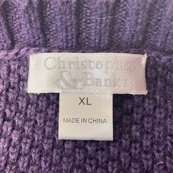 Christopher & Banks Womens XL Long Sleeve Striped V-Neck Pullover Sweater - Picture 5 of 6